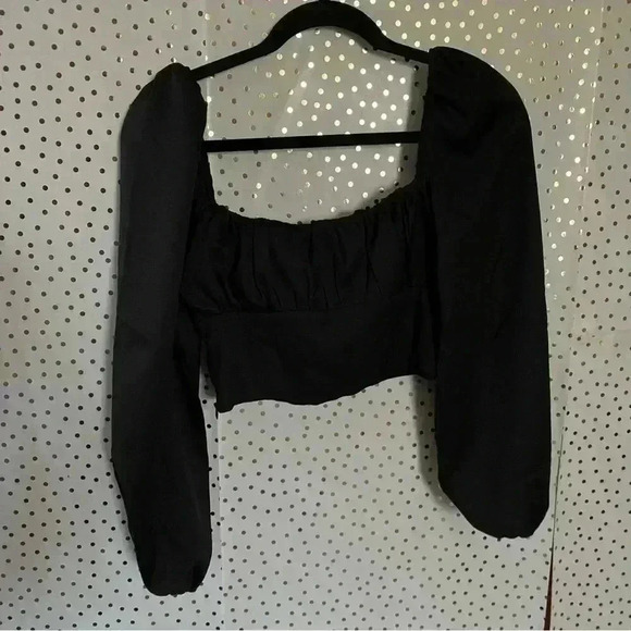 Princess Polly Black Crop long Sleeve - Picture 5 of 6